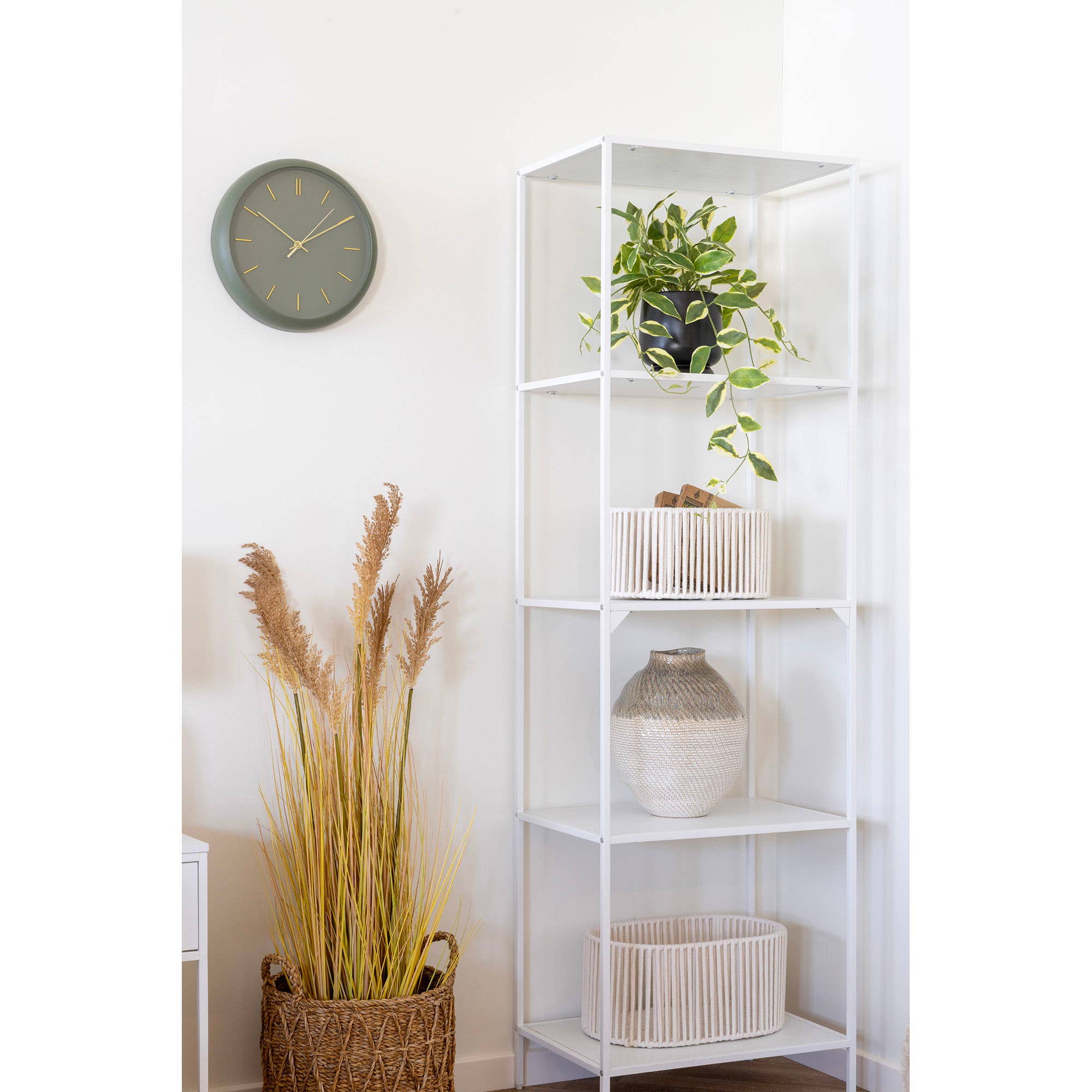 White Green Vase - Vase. ceramic. white/green ø26x30.5 cm for wholesale on Faire4