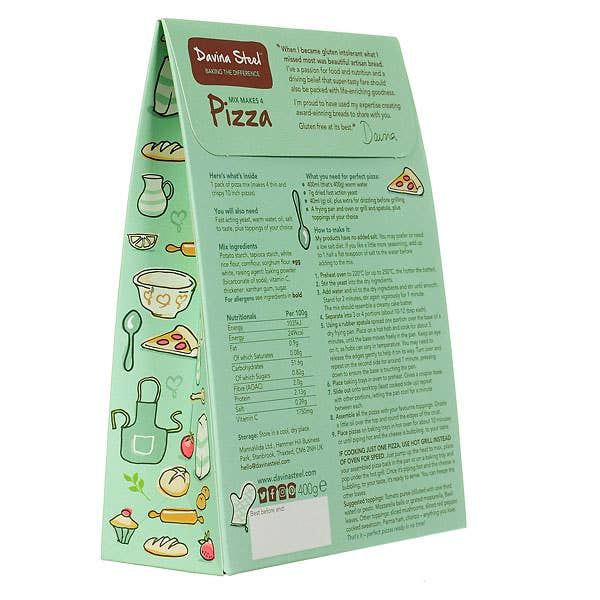 davina steel – wholesale Bread mix – Davina Steel Gluten Free PIzza Mix - 400g