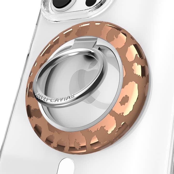 VELVET CAVIAR - Wholesale Phone Grip - MagSafe Grip Ring - Bronze Chrome Leopard