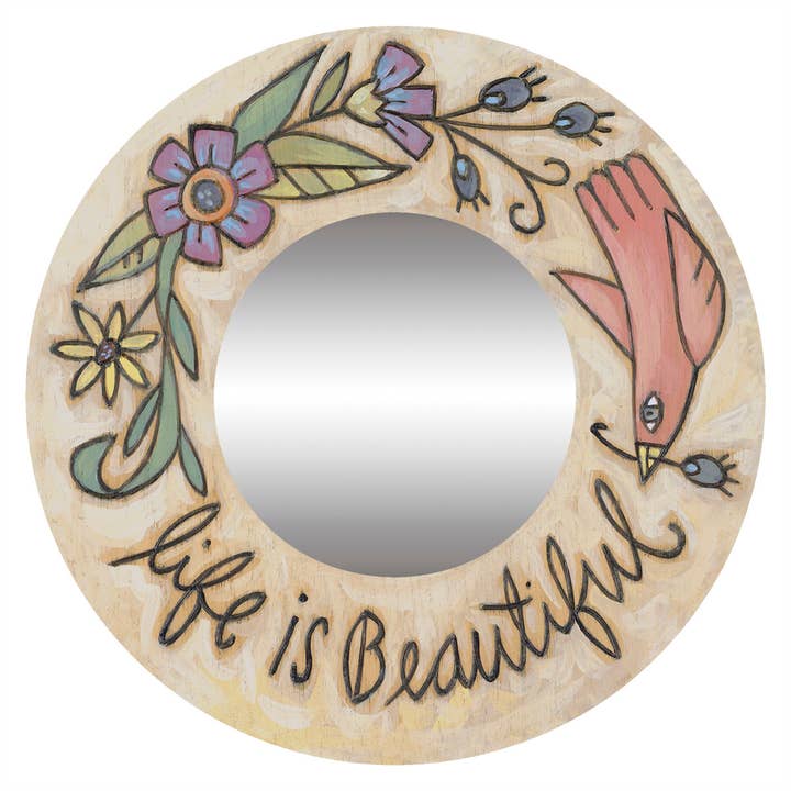 "Beautiful Life" Circle Picture Frame - 4x4" photo for wholesale by Sticks