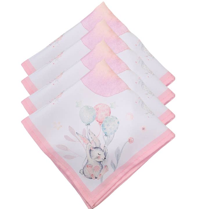 Charlo's Easter Cloth Napkins Bunny Rose Balloon Reusable So for wholesale by Maison Charlo