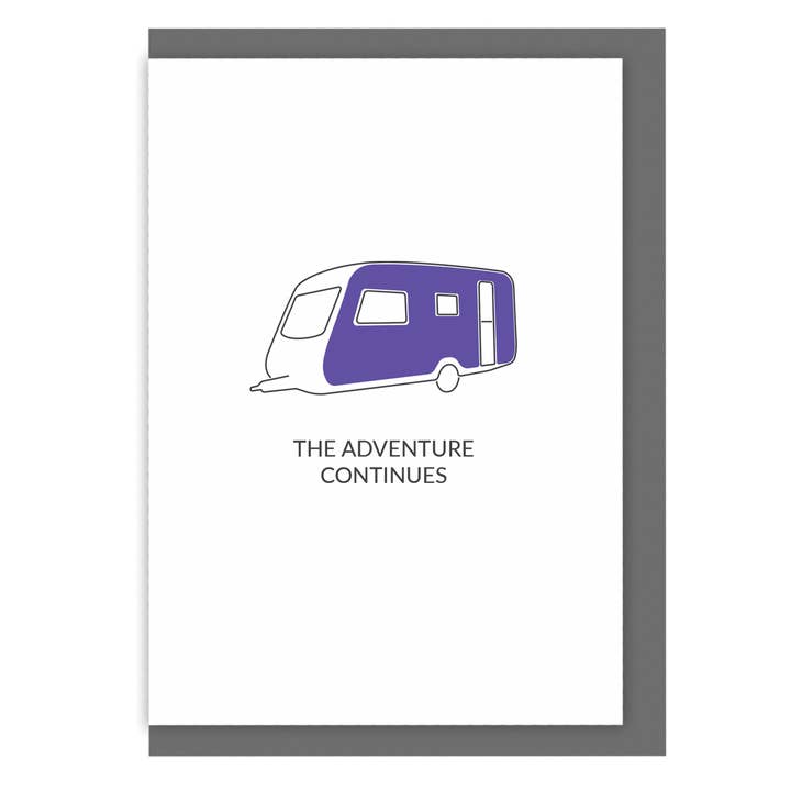 Camping Greetings Card - The Adventure Continues for wholesale by Ingletop