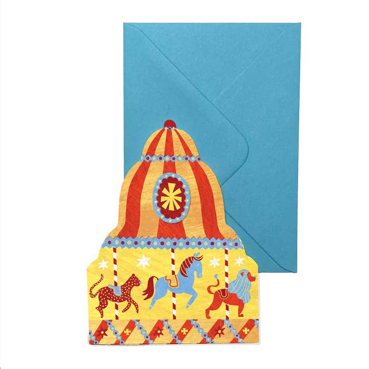 Mortlake Papers – wholesale Birthday card – Carousel Shaped Greeting Card2