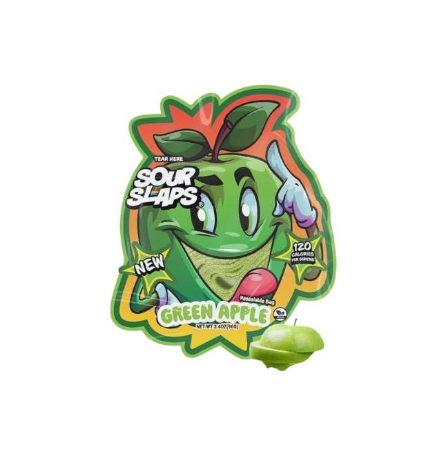 Fizz and Sweets Wholesale - Wholesale Gummy - Nieuwe Sour Slaps Groene Appel - Zure Riemen