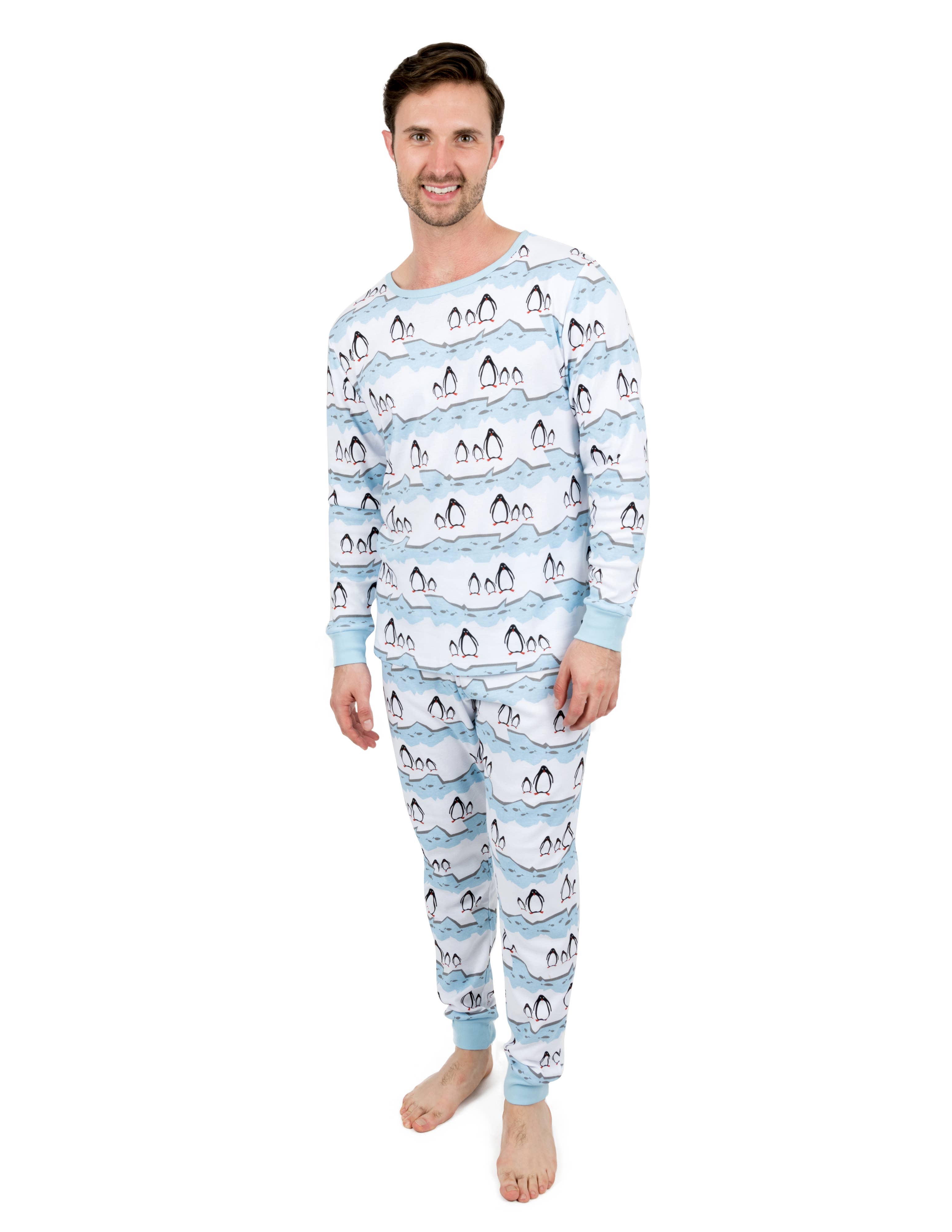 Leveret Pajamas - Wholesale Sleepwear Set - Men's - Mens Two Piece Cotton Pajamas Print7
