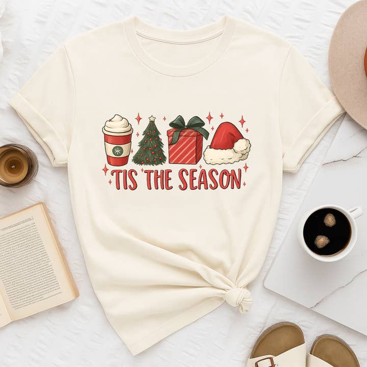 ‘Tis the Season Christmas T-Shirt – Festive Holiday Graphic for wholesale by PressPilotCo