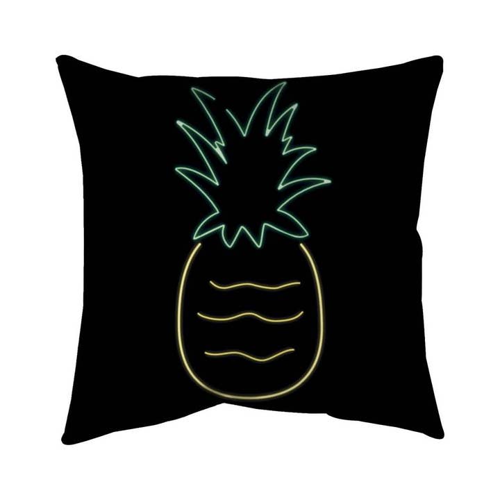 Vit Neon ananas | Invändig kudde 16 ”x 16" för wholesale på Faire
