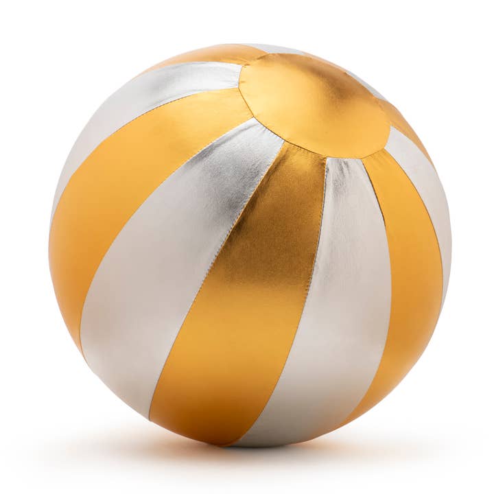 Circus balloon silver and gold inflatable fabric delivered diam 40 cm for wholesale by Ratatam!