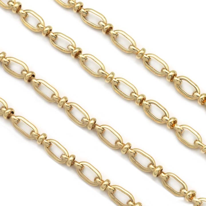 Hochwertige ovale Gliederkette in Gold/Silber von Yard, Artikelnummer #LS32 für den Großhandel von BestBeads&Beyond