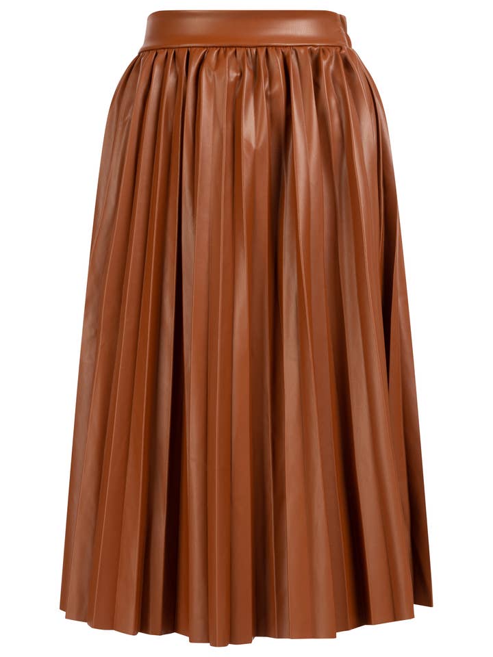 Faina women's skirt made of polyester with pleats (19225722) for wholesale by MO Streetwear