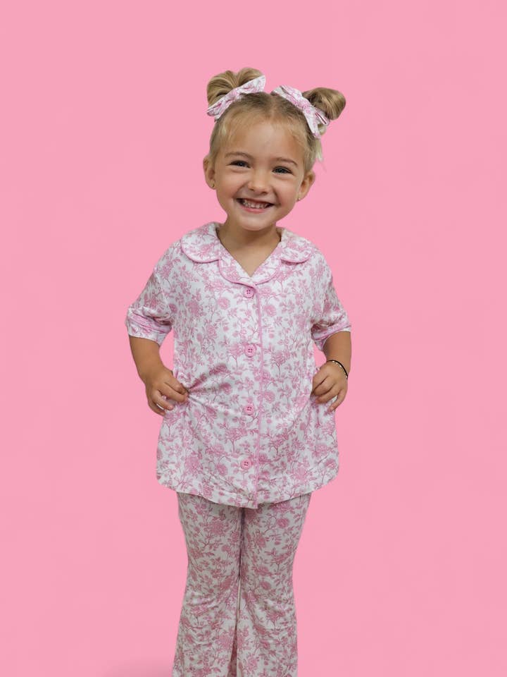 Dream Big Little Co. - Wholesale Top & Pant Set - Kids - ROSEWOOD TOILE DREAM GIRL'S FLARE SET
