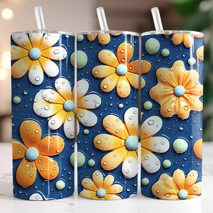 3D Daisy for wholesale by Triple D's Tumblers n More