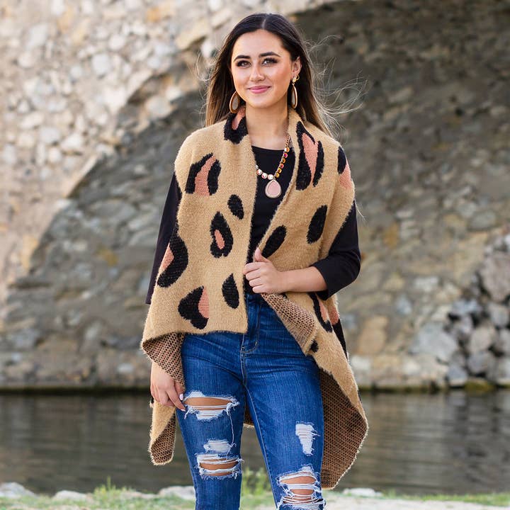 Leopard Print Vest for wholesale by Your Fashion Wholesale