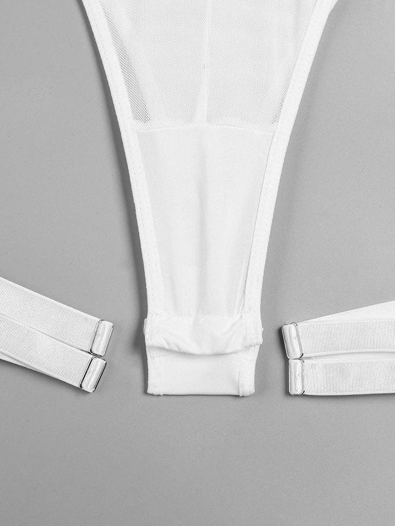 Tourtiwi - Wholesale Lingerie Bodysuit - Women's - Sexy Mesh Halter Lingerie Bodysuit20