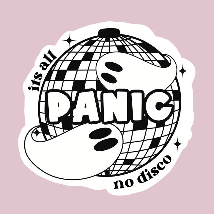 It's all Panic, No Disco Sticker for wholesale by Rebel Yell Design