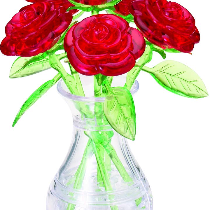 Std. Crystal Puzzle - Red Roses in a Vase for wholesale by University Games