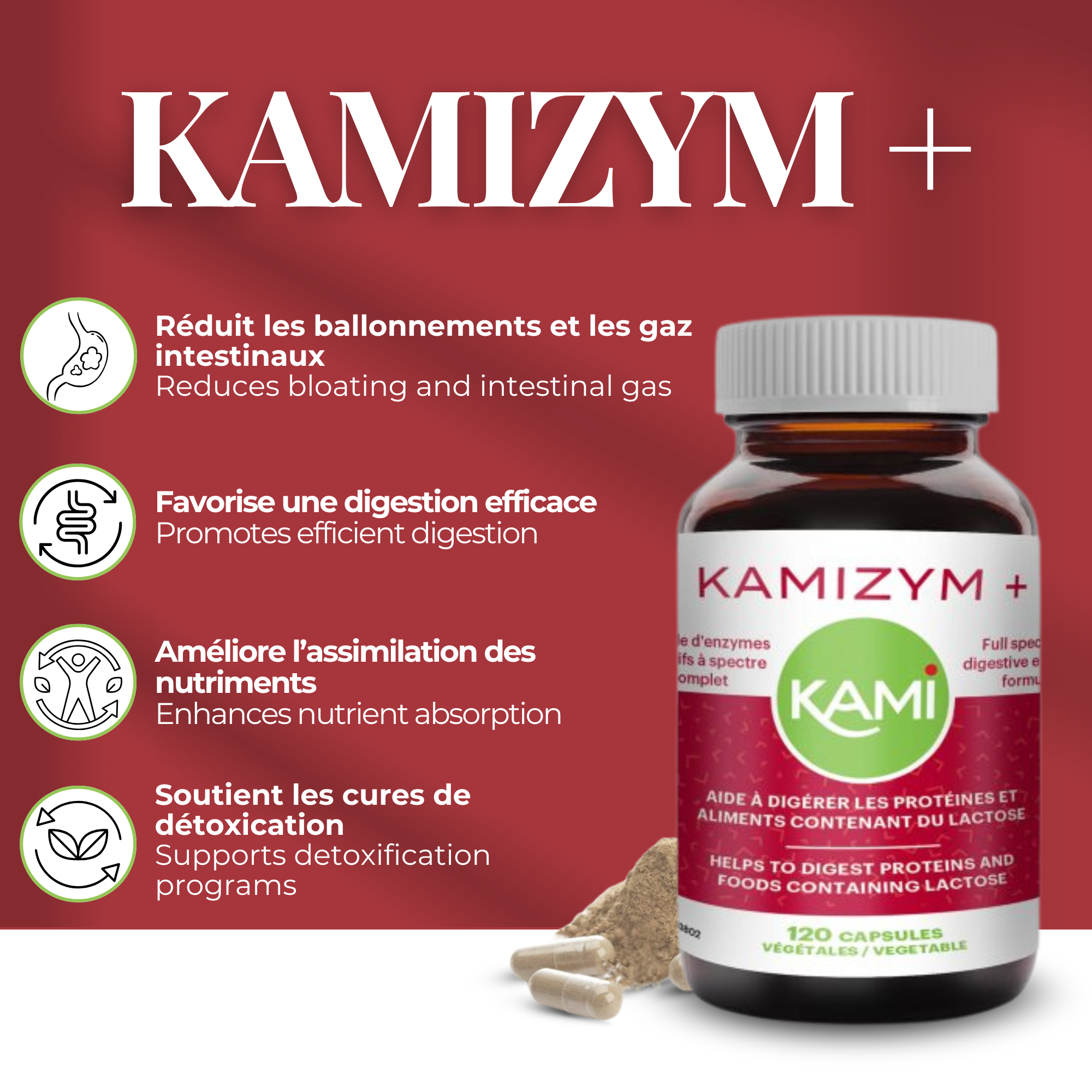 REMOVED BRAND - Wholesale Oral Supplement/Vitamin - Kamizym + | Digestion, Bloating & Intestinal Gas1