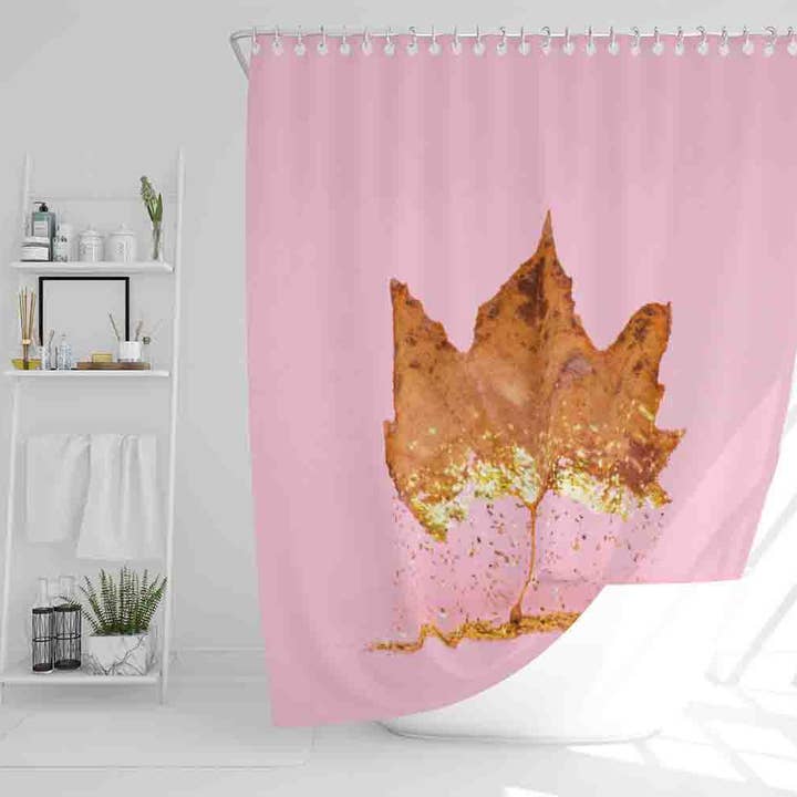 Benjamin Tate Design – wholesale Shower curtain – Glitter Leaf Shower Curtain