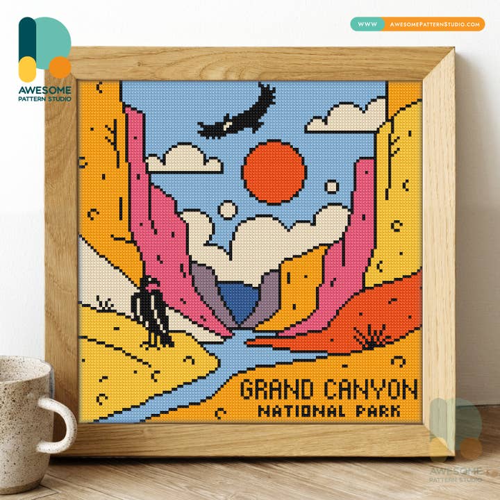 Grand Canyon National Park, Diamond Painting Kit - 120x120 for wholesale by Awesome Pattern Studio