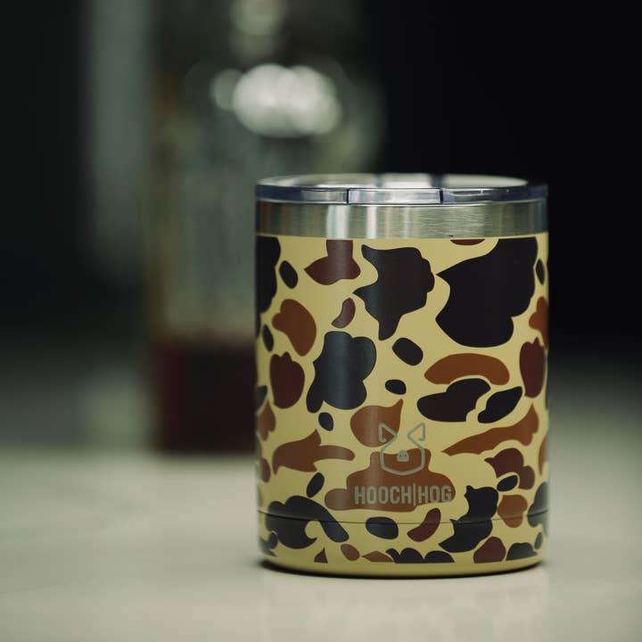 Hooch Hog - Wholesale Insulated Mug/Tumbler - Hooch|Hog 10 oz Old School Camouflage Lowball