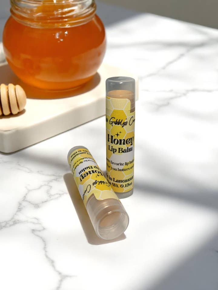 Honey Lip Balm, Trendy Lip Balm for wholesale by Miss Gibbly’s Creations