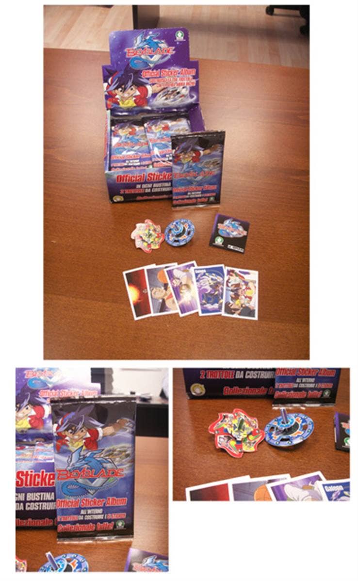 TSJJ - Wholesale Classic Toy - Kids - 2 Beyblade Buildable Toops + 5 Stickers0