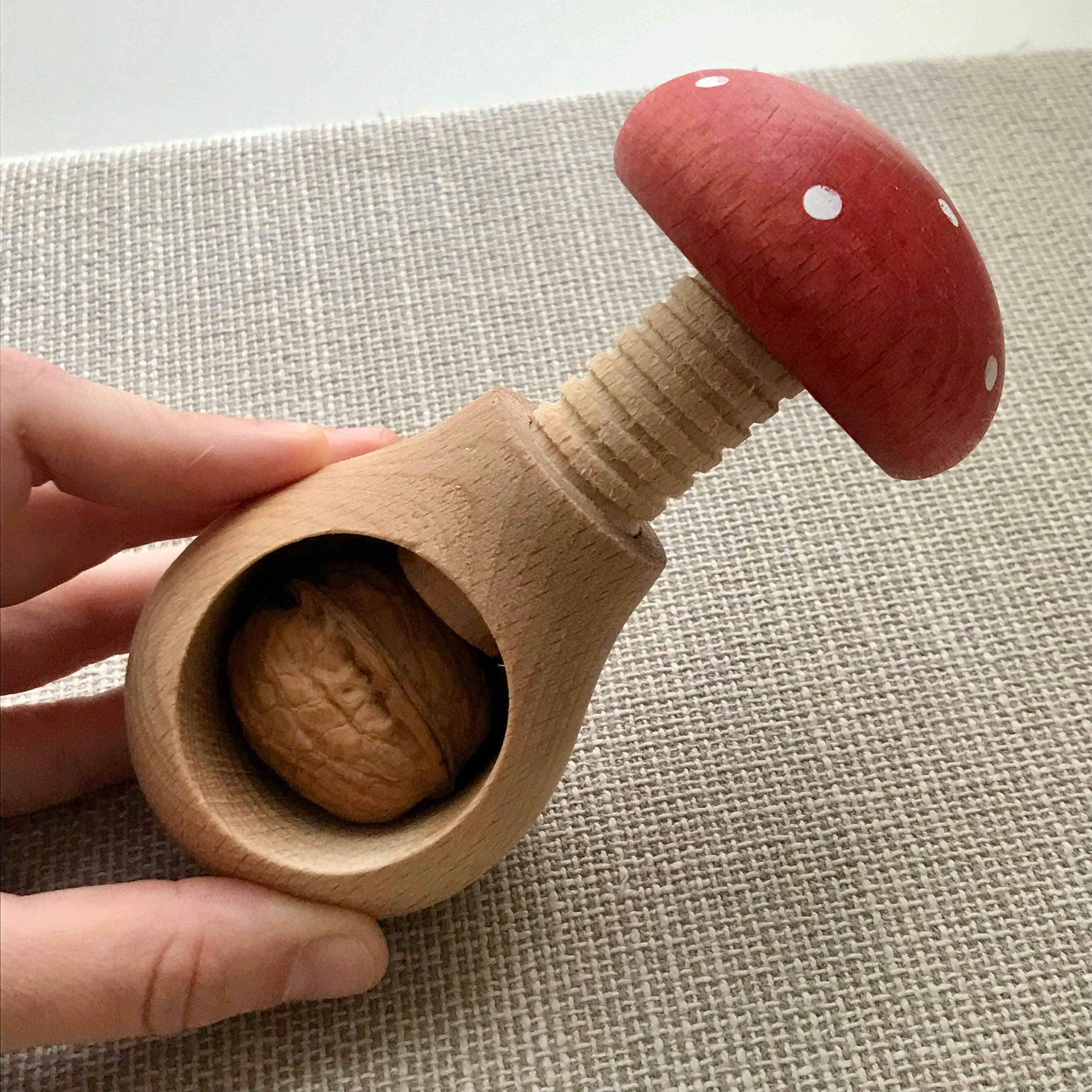 Montessori Baby - Wholesale Wood Toy - Kids - wooden mushroom nutcracker5