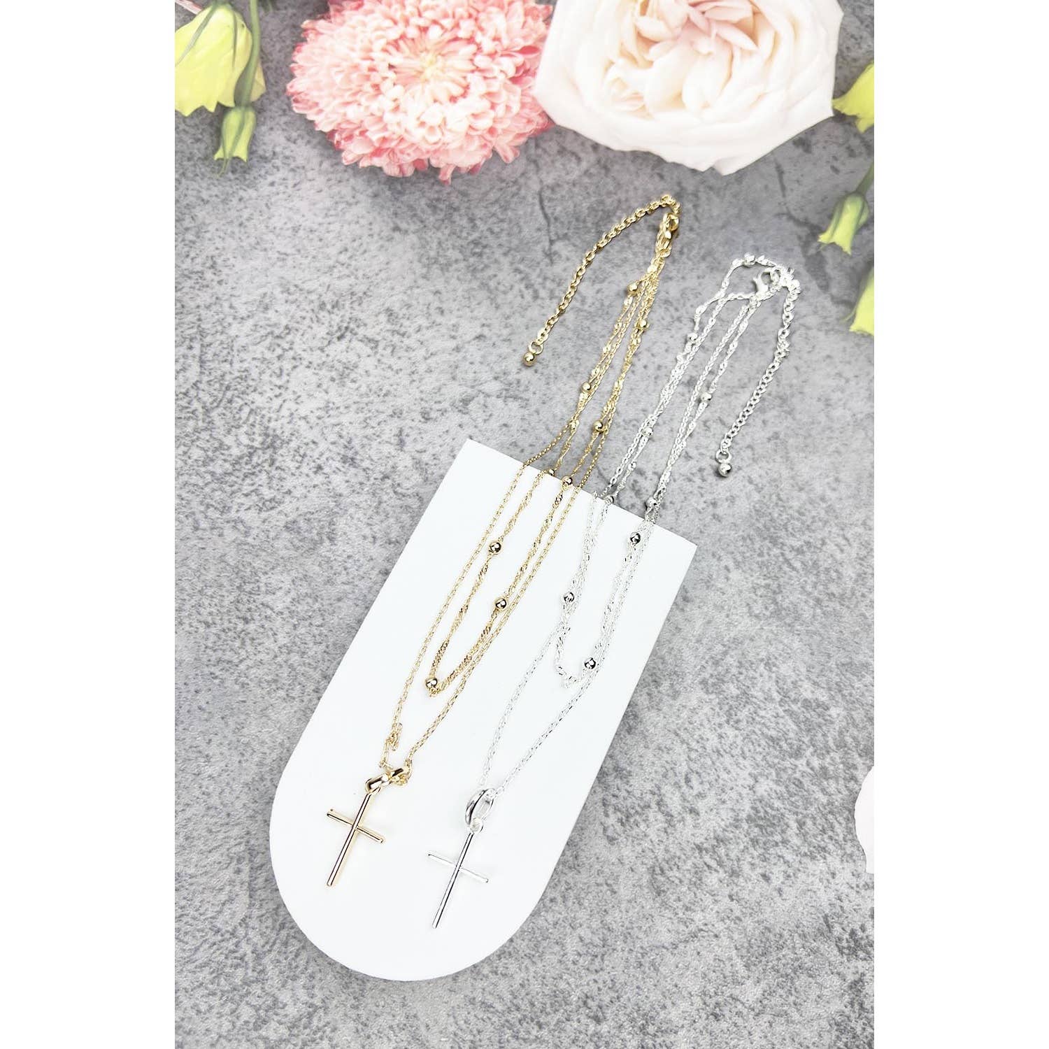 JHP Collection - Wholesale Pendant/Charm Necklace - MSNK122164 - Trendy Cross Pendant Necklace2