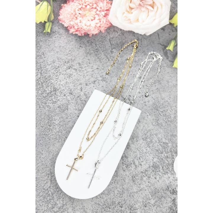 JHP Collection - Wholesale Pendant/Charm Necklace - MSNK122164 - Trendy Cross Pendant Necklace2