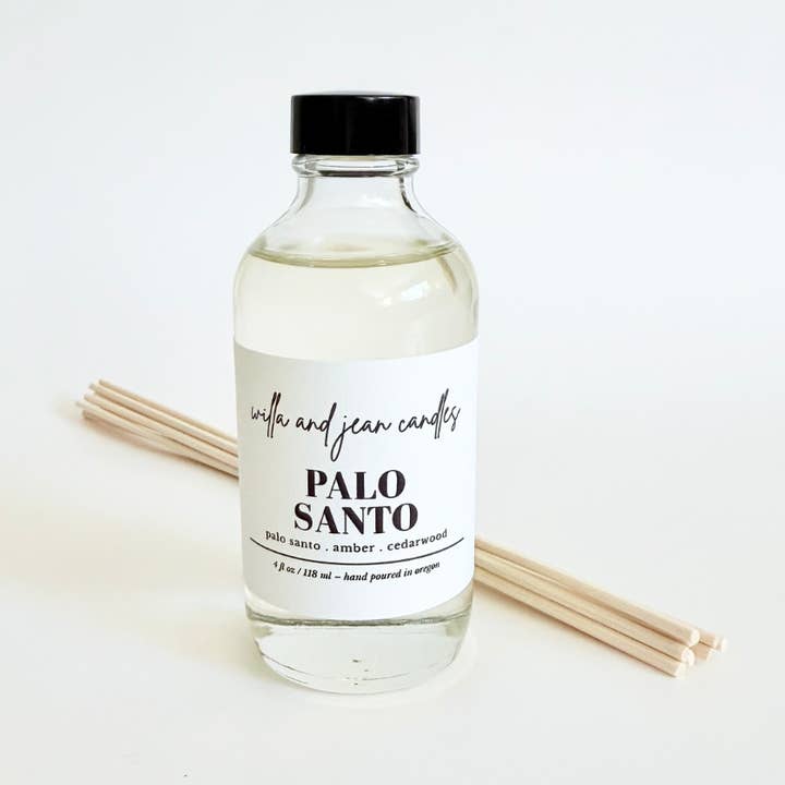 Palo Santo Reed Diffuser for wholesale by Willa and Jean Candles