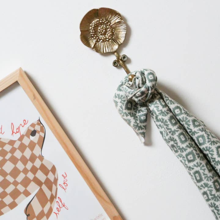 Children's scarf in aqua green for wholesale by Gentil Coquelicot Paris