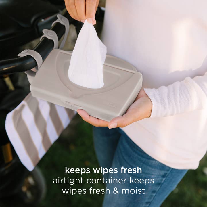 Ubbi - Wholesale Face & Body Wipes - Baby - Taupe On-the-Go Wipes Dispenser