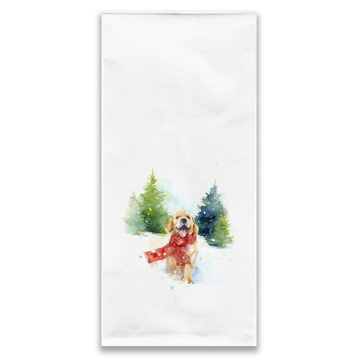Serviette de Noël - Écharpe Chiot pour la vente par Works of Heart