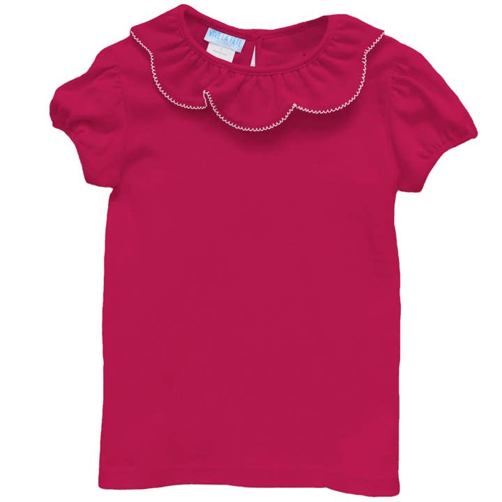 Vive La Fete - Wholesale T-Shirt - Kids - Knit Short Puffy Sleeve Girls Tee Shirt