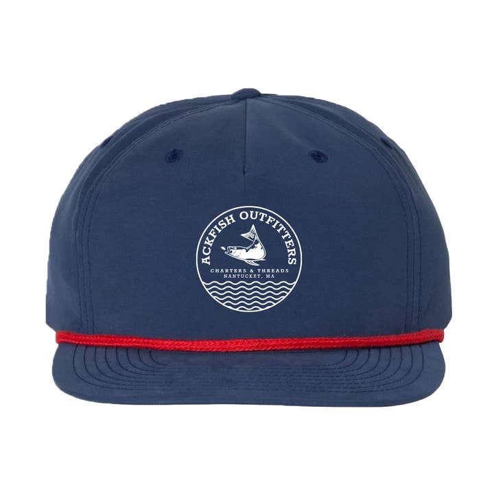 AckFish Outfitters Navy flat bill for wholesale by AckFish Outfitters