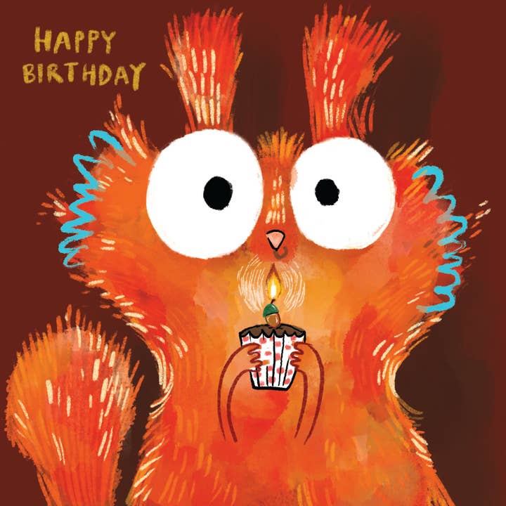 Squirrel Birthday for wholesale by Sarah Horne Studio