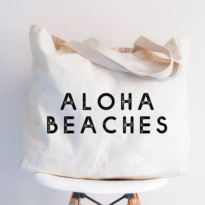 Aloha Beaches Tote Bag 2 SIZES for wholesale by Love You a Latte Shop