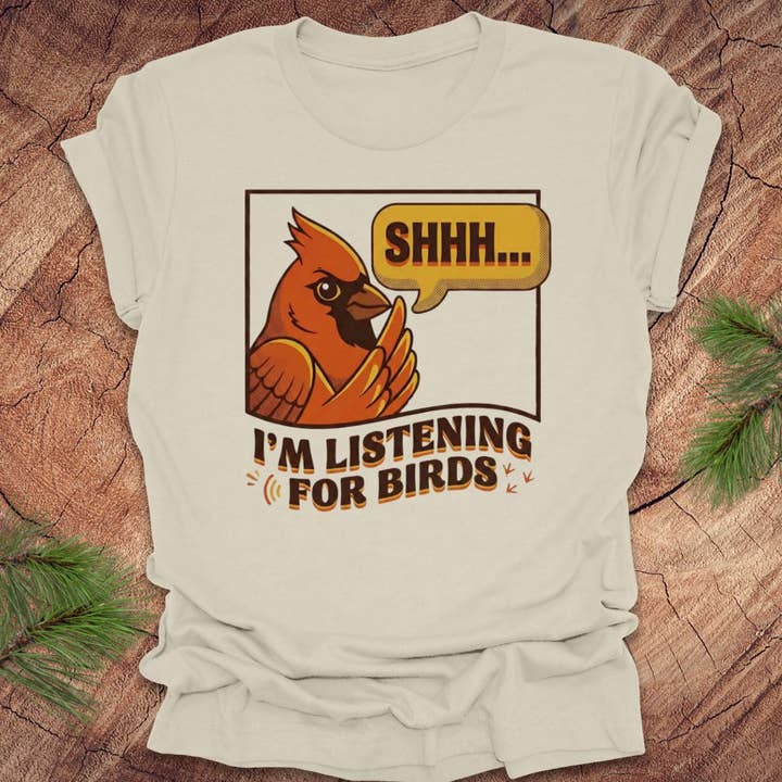 Listening For Birds Tee for wholesale by Wandering Owl Adventure Co.