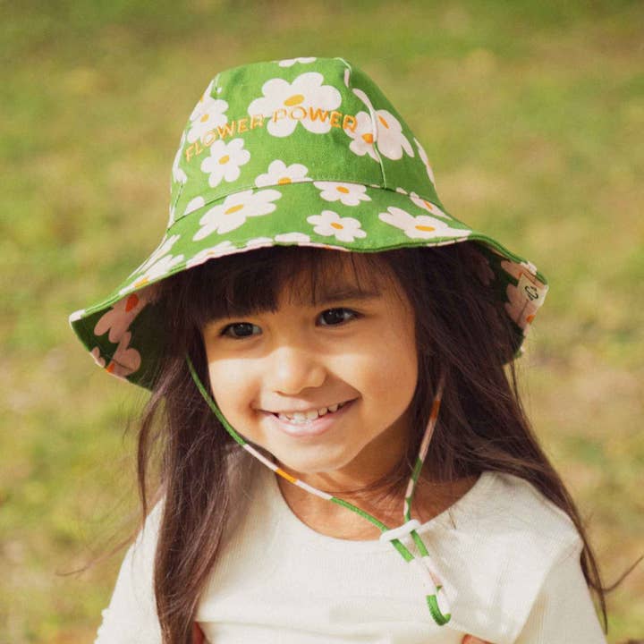 Wide Brim Flower Power Hat | Child for wholesale by Chamaye