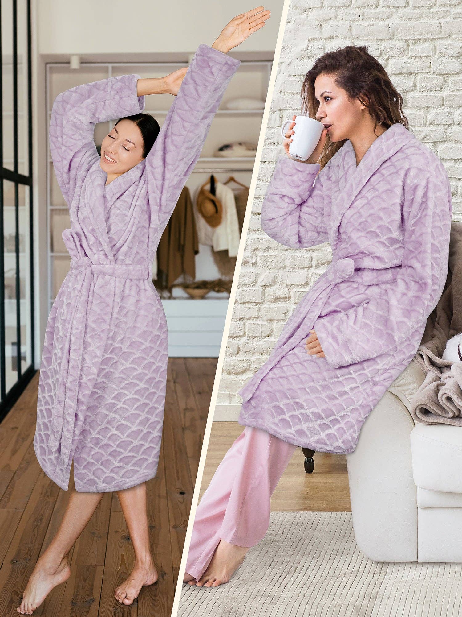 Pavilia - Wholesale Badjas - Dames - Dameskamerjas met geschulpte patroon36