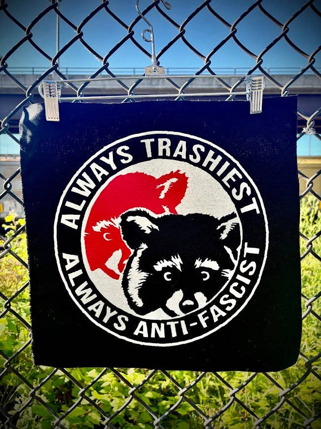 Three Raccoons - Wholesale Patch - ANTIFA raccoons back patch.