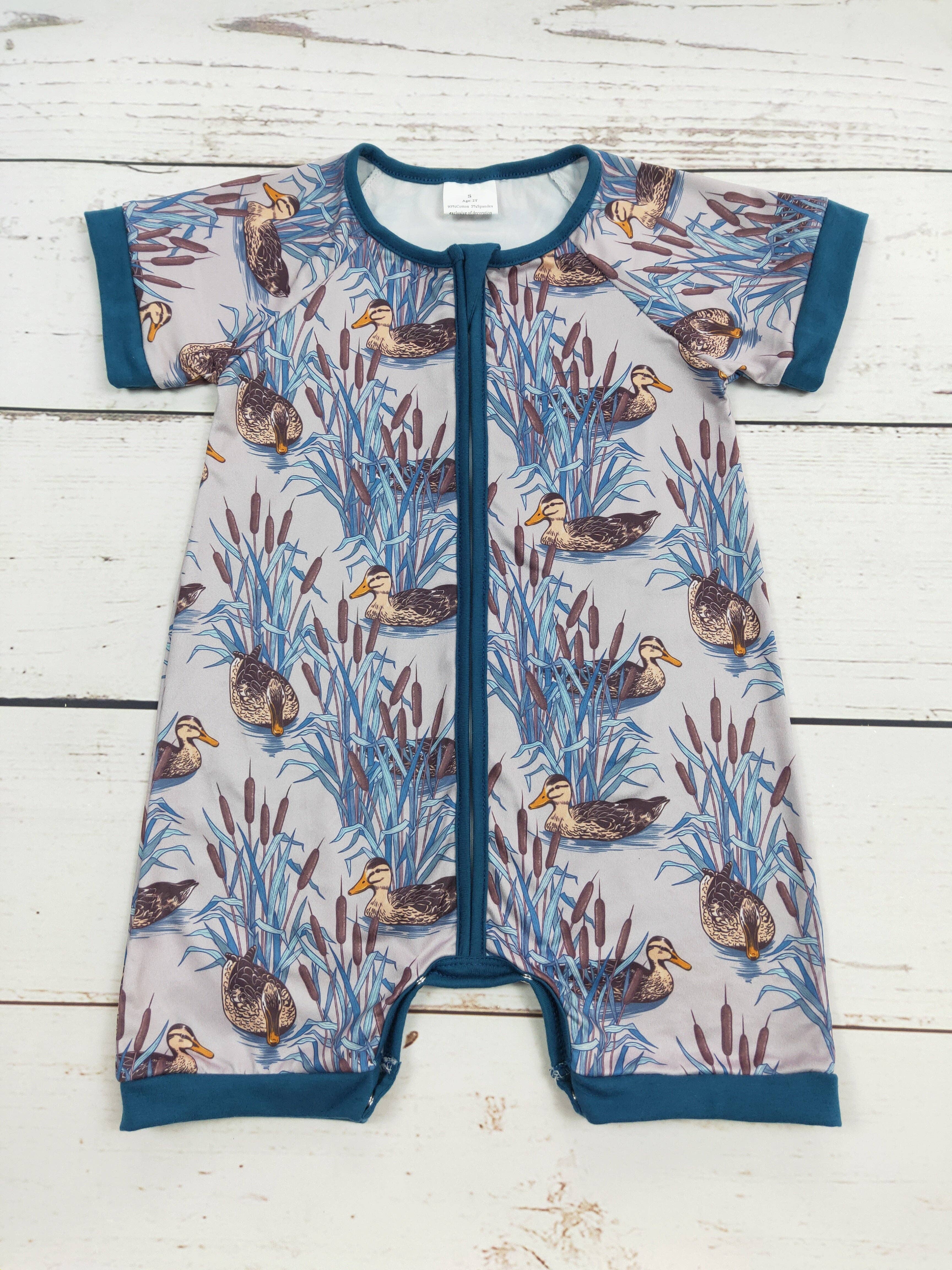 sassy kids palace - Wholesale Jumpsuit - Baby - Baby Boy Duck Zipper Romper0