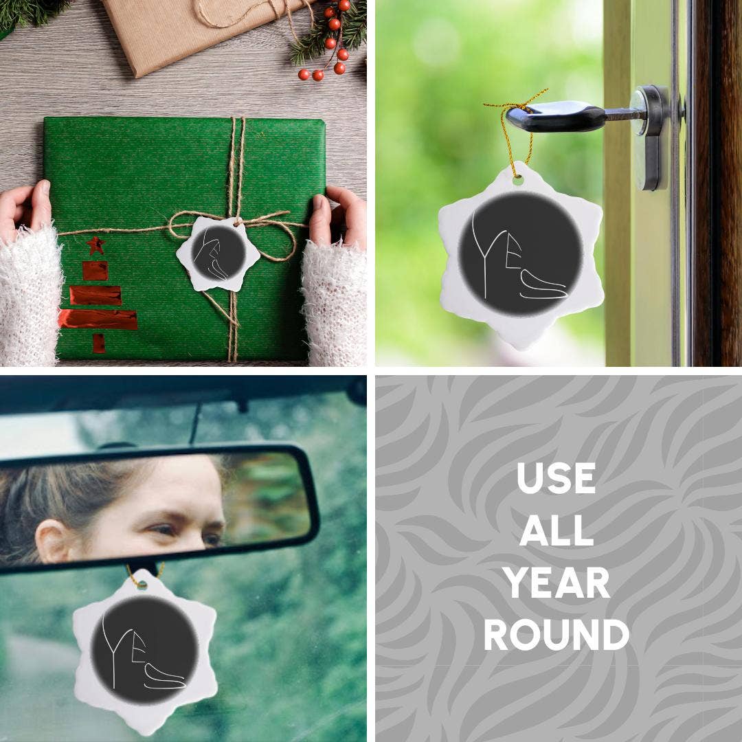 3dRose - Wholesale Ornament - 3dRose, Word Yes in the shape of female high heel shoe. White on black, Ornament4