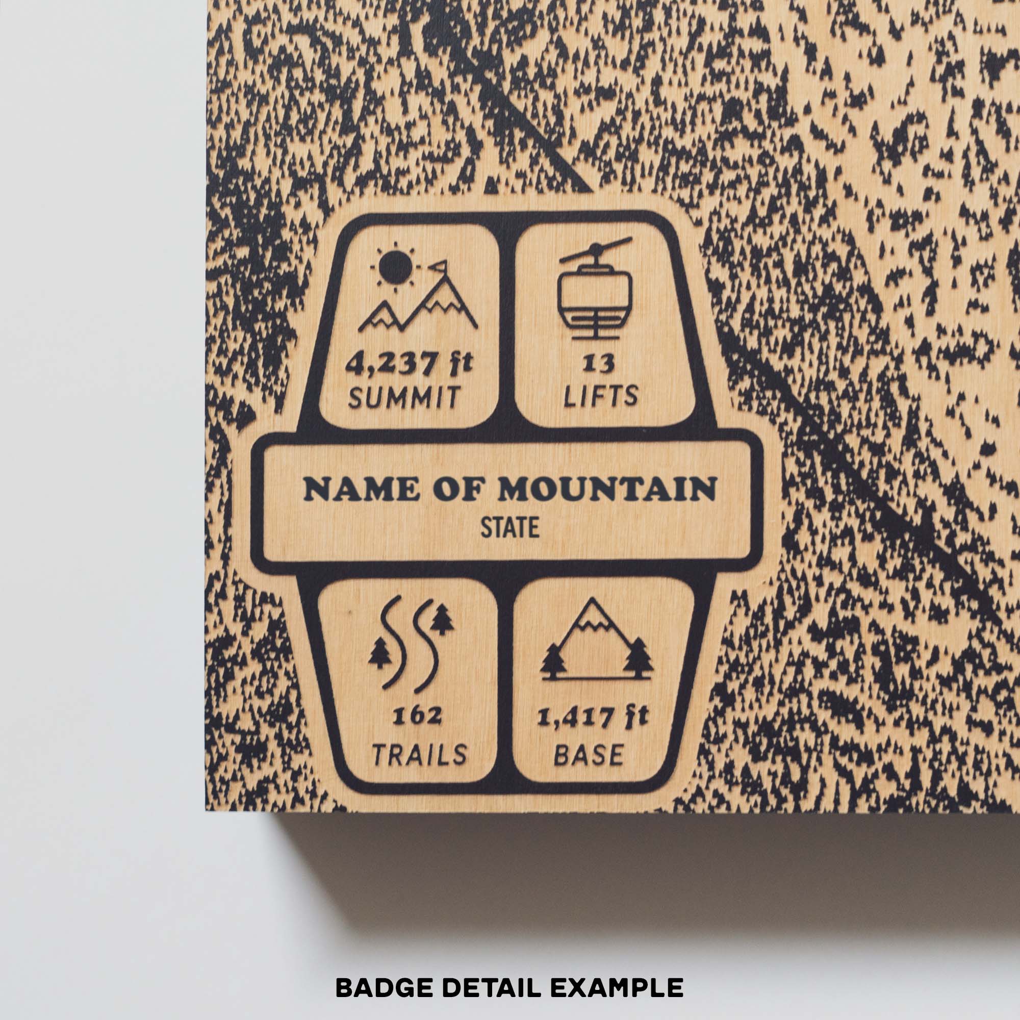 Benoit's Design Co. – Engroshandel Kort – Stratton, Vermont Ski Trail Vis kort2