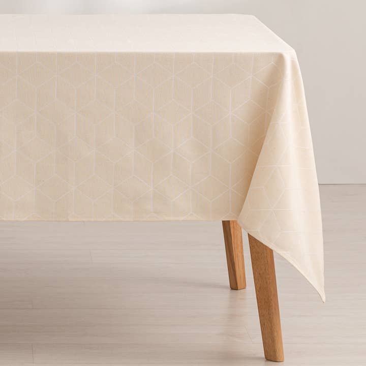 GAMUSI - Vendita all'ingrosso Tovaglie - Tovaglia impermeabile in cotone jacquard geometric LINE18