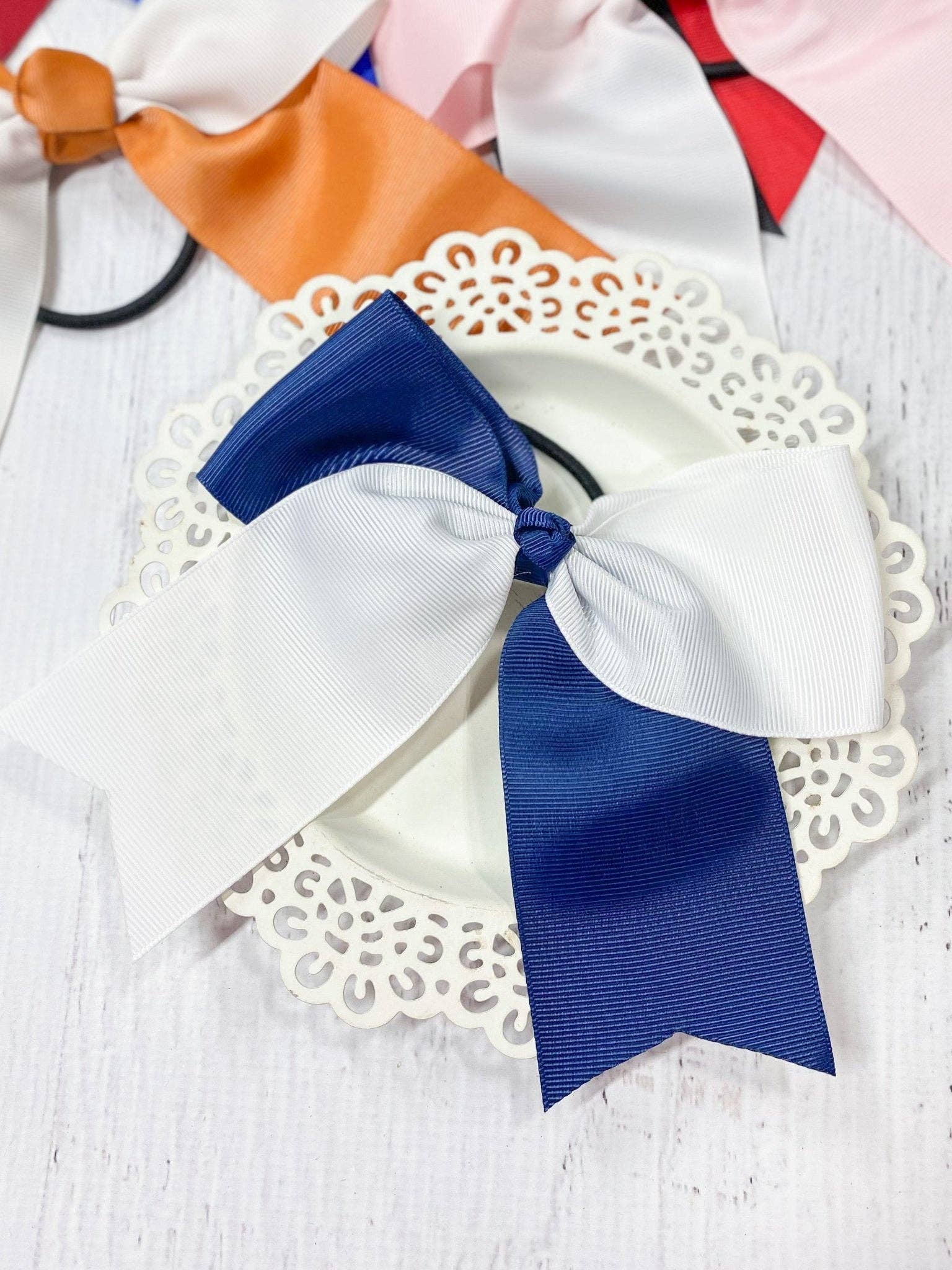 The Hair Bow Company - Wholesale Hair Bow - Kids - School Spirit Cheer Bows - Pony O - 6"6