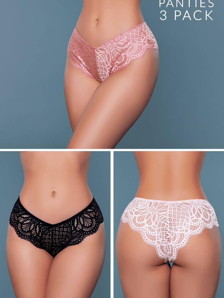 2197 Aurora Brief 3 Pack for wholesale by BeWicked
