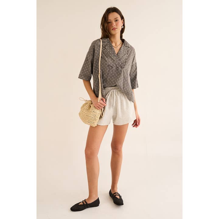 The GREii - Wholesale Knit Top - Women's - Wide Placket Polka Dot Top4