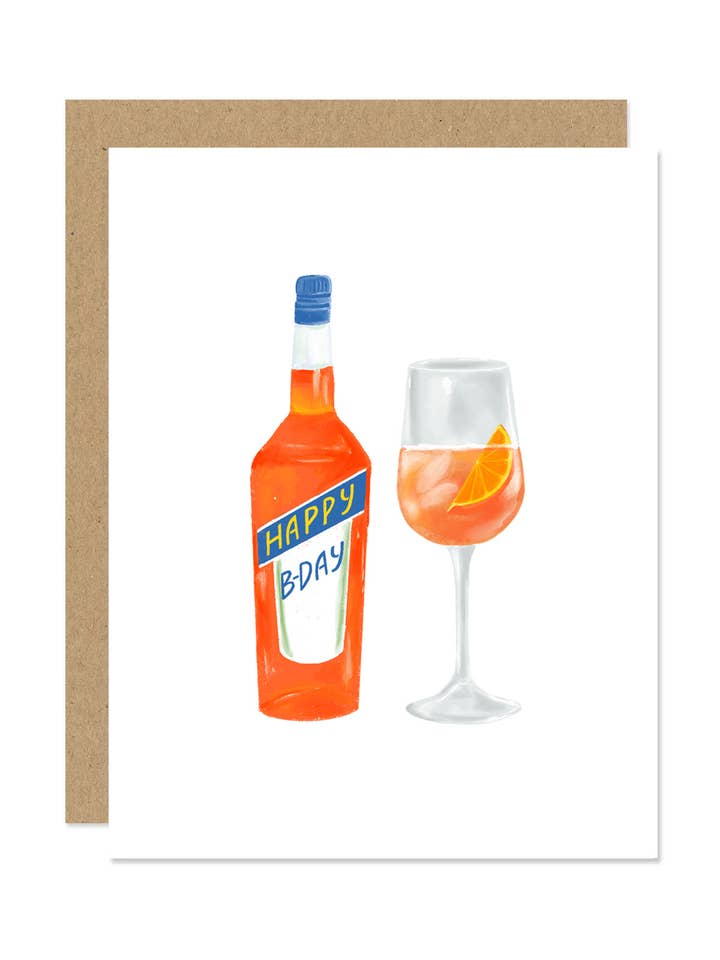 Aperol Spritz Happy Birthday Card for wholesale by Maddon and Co