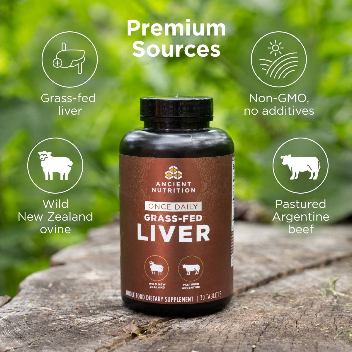 Ancient Nutrition - Wholesale Oral Supplement/Vitamin - Grass-Fed Liver Once Daily | Tablets (30 Tablets)2